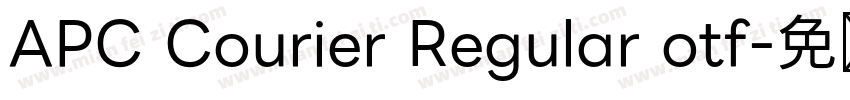 APC Courier Regular otf字体转换